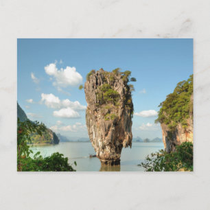 Blick vom Hügel der Ko Tapu-Insel in Thailand in d Postkarte