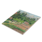 Blick vom Künstlerfenster Camille Pissarro Fliese (Seite)