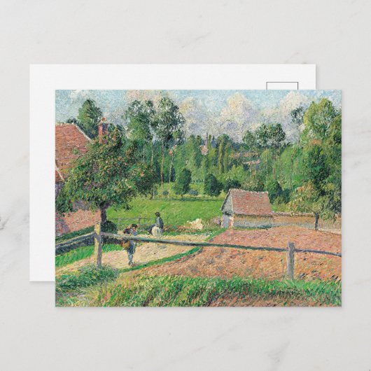 Blick vom Künstlerfenster Camille Pissarro Postkarte (Vorne/Hinten)