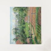 Blick vom Künstlerfenster Camille Pissarro Wandteppich (Vorderseite)