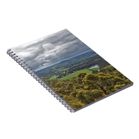 Blick vom Mount Buninyong Spiral Notebook Notizblock (Rechte Seite)