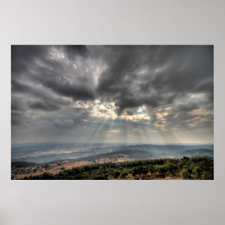 Blick vom Mt. Carmel, Israel Foto Poster