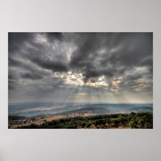 Blick vom Mt. Carmel, Israel Foto Poster (Vorne)