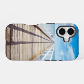 Blick vom Pier über Meer iPhone 16 Hülle (Rückseite (Horizontal))