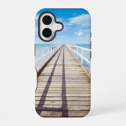 Blick vom Pier über Meer iPhone 16 Hülle (Rückseite)