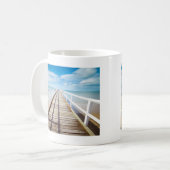 Blick vom Pier über Meer Kaffeetasse (Vorderseite Links)