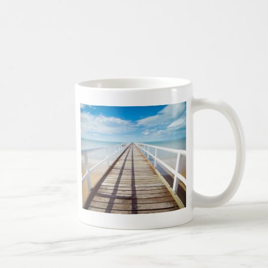 Blick vom Pier über Meer Kaffeetasse (Rechts)