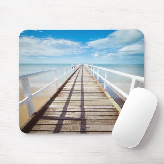 Blick vom Pier über Meer Mousepad (Mit Mouse)