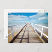Blick vom Pier über Meer Postkarte (Vorne/Hinten)
