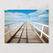Blick vom Pier über Meer Postkarte (Vorderseite)