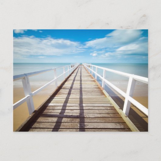 Blick vom Pier über Meer Postkarte (Vorderseite)