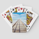 Blick vom Pier über Meer Spielkarten (Rückseite)