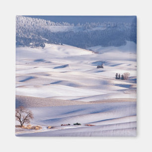 Blick vom Steptoe Butte auf rollende Hügel bedeckt Magnet