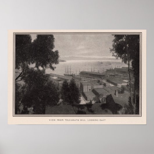 Blick vom Telegraph Hill nach Osten Poster (Vorne)