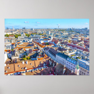 Blick vom Turm des Stephansdoms, Wien Poster