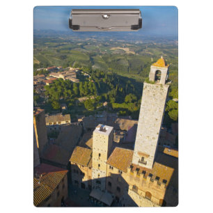 Blick vom Turm, San Gimignano, Siena, Toskana Klemmbrett