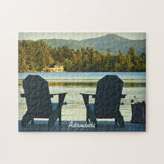 Blick von Adirondack-Stühlen in den Adirondacks, N Puzzle (Horizontal)