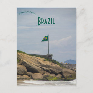 Blick von Arpoador in Rio de Janeiro Brasilien Postkarte