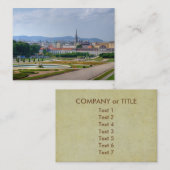 Blick von Belvedere über Wien Österreich Visitenkarte (Vorne/Hinten)