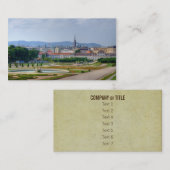 Blick von Belvedere über Wien Österreich Visitenkarte (Vorne/Hinten)