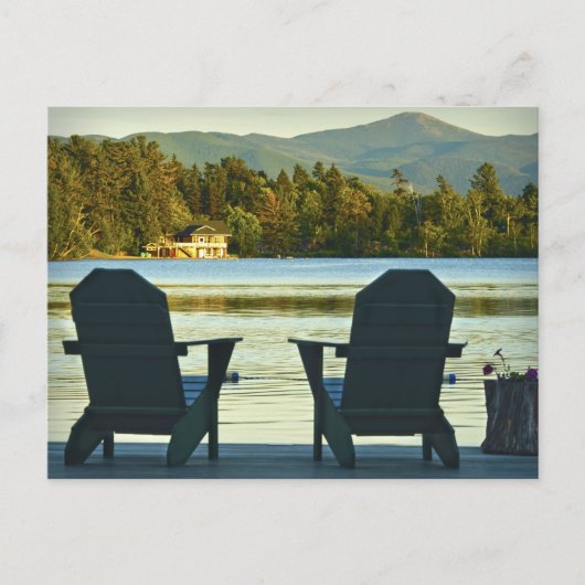 Blick von den Adirondack-Stühlen in den Adirondack Postkarte (Vorderseite)