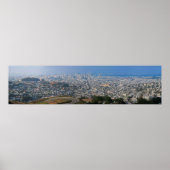 Blick von den Zwillingspitzen San Francisco Poster (Vorne)
