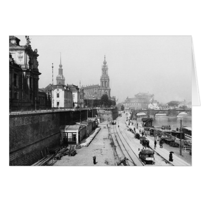 Blick von Dresden aus der Brühlsche Terrasse (Vorderseite (Horizontal))