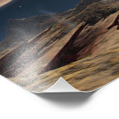 Blick von einem hypothetischen Mond im Orbit Fotodruck (Ecke)