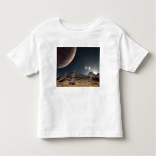 Blick von einem hypothetischen Mond im Orbit Kleinkind T-shirt