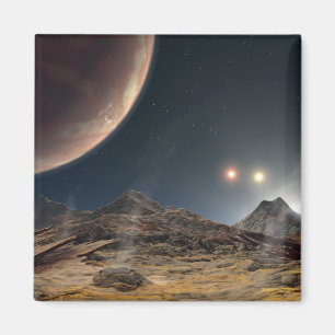 Blick von einem hypothetischen Mond im Orbit Magnet