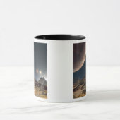 Blick von einem hypothetischen Mond im Orbit Tasse (Zentrum)
