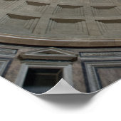 Blick von innen auf das Pantheon bis zur Kuppel Poster (Ecke)
