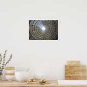 Blick von innen auf das Pantheon bis zur Kuppel Poster (Küche)