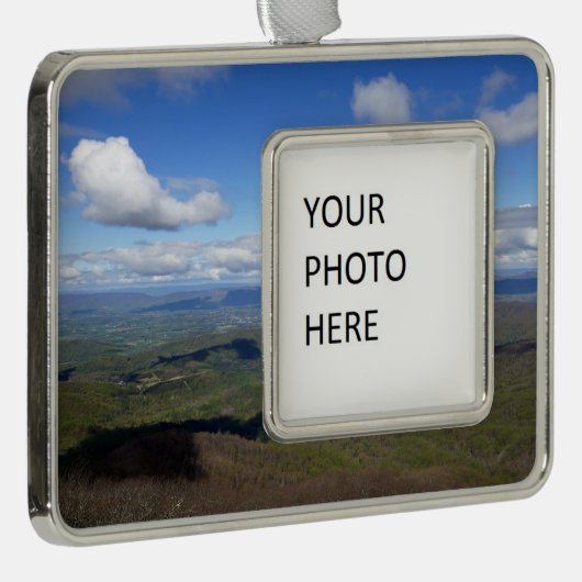 Blick von Marias Felsen Rahmen-Ornament Silber (Rechts)