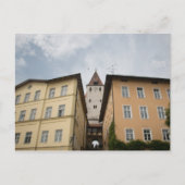 BLICK VON MARKTPLATZ HAAG AUF KLEINEN SCHLOSSTURM POSTKARTE (Vorderseite)