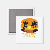 Blick von meinem Zelt - Camping Magnet (Vorderseite/Rückseite)