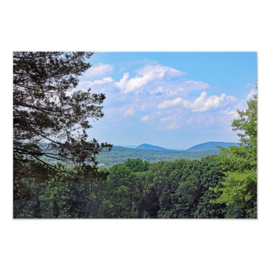 Blick von oben auf den Berg Fotodruck (Vorne)