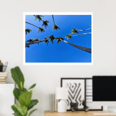 Blick von oben auf Palmen Poster (Heimbüro)