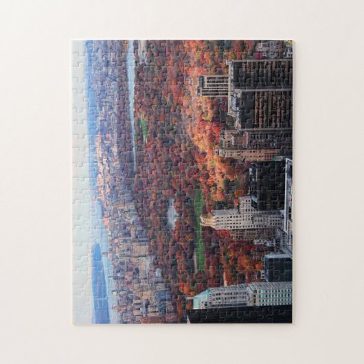 Blick von oben: Herbst im Zentralpark 01 Puzzle (Vertikal)