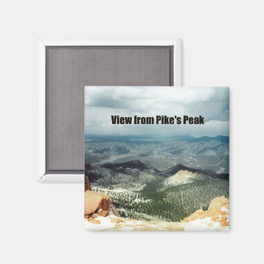 Blick von Pike's Peak Magnet (Vorderseite/Rückseite)