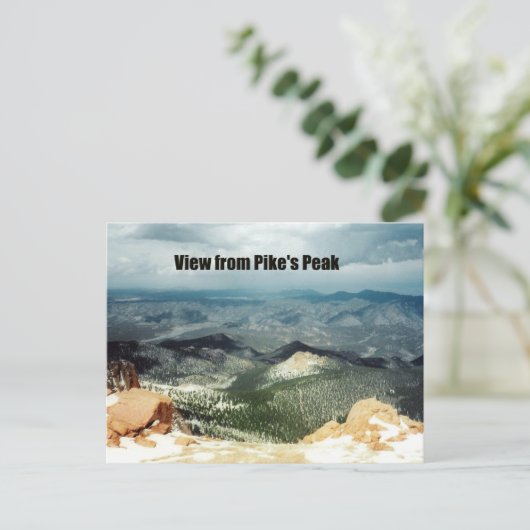 Blick von Pike's Peak Postkarte (Stehend Vorderseite)
