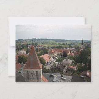BLICK VON SCHLOSSTURM AUF HAAGER MARKTPLATZ POSTKARTE