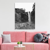 Blick von unten Wasserfall Leinwanddruck (Insitu (Wohnzimmer))