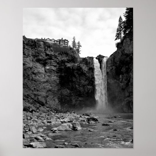 Blick von unten Wasserfall Poster (Vorne)