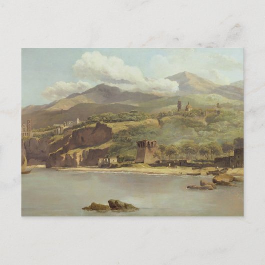 Blick von Vico Estense aus Sorrento in Richtung Postkarte (Vorderseite)
