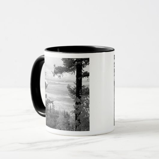 Blick westlich vom Wappen Sandia, Berge, Tasse (Vorderseite Links)