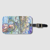 Blick zurück Fantasy Mermaid Art Gepäckanhänger (Vorderseite (Horizontal))