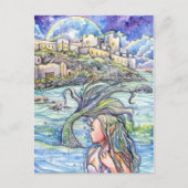 Blick zurück Fantasy Mermaid Art Postkarte (Vorderseite)