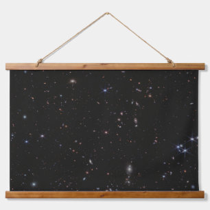 Blick zwischen den Konstellationen Pisces und Andr Wandteppich Mit Holzrahmen