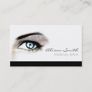 Blicke auf Silver Glitzer - Makeup Artist Visitenkarte
